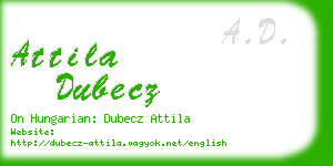 attila dubecz business card